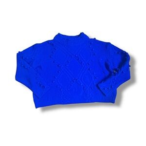 Tularosa Blue Cowl Neck Sweater